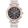Mathey-tissot Men's Neptune Chrono Black Dial Watch In Gold