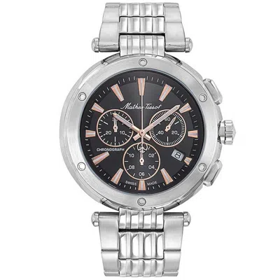 Mathey-tissot Men's Neptune Chrono Black Dial Watch In Metallic