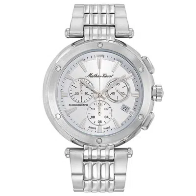Mathey-tissot Men's Neptune Chrono Black Dial Watch In Silver