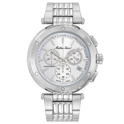 Mathey-tissot Men's Neptune Chrono Black Dial Watch In Silver