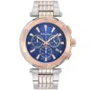 Mathey-tissot Men's Neptune Chrono Blue Dial Watch In Gold