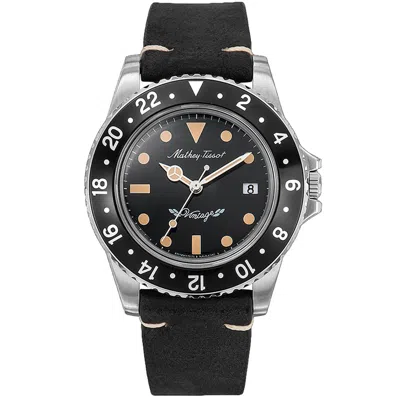 Mathey-tissot Vintage 40mm Watch In Black