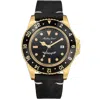 Mathey-tissot Men's Vintage Black Dial Watch In Gold
