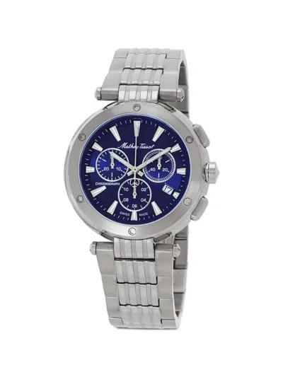 Mathey-tissot Neptune Chronograph 42mm Watch In Blue
