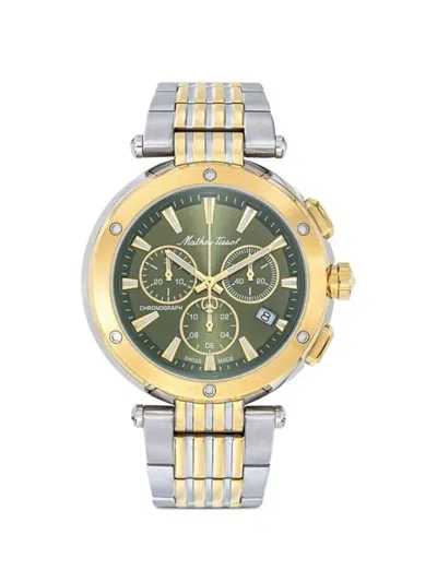 Mathey-tissot Neptune Chronograph 42mm Watch In Green