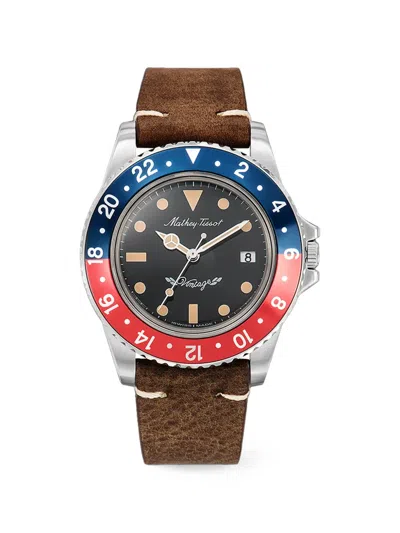 Mathey-tissot Vintage 40mm Watch In Black
