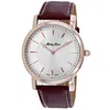 Mathey-tissot Women's City Silver Dial Watch In Burgundy