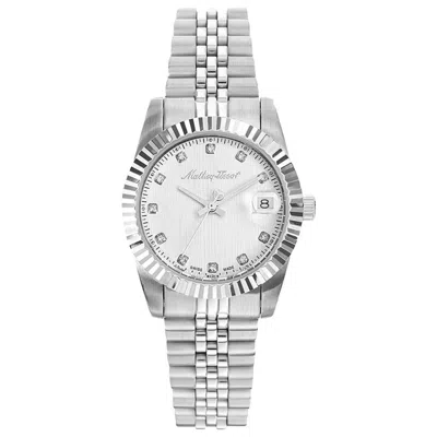 Mathey-tissot Women's Classic White Dial Watch In Red