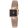 Mathey-tissot Women's Fleury Xiv Black Dial Watch In Gold