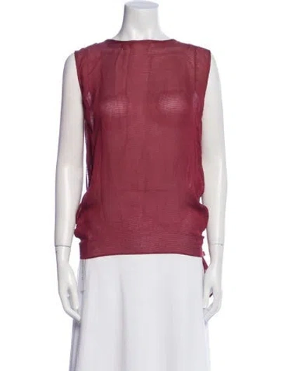 Pre-owned Maticevski 2018 Bateau Neckline Top W/ Tags In Red