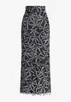 Maticevski Ada Glitter-leaf Pencil Skirt In Black