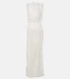 Maticevski Alabaster Silk-blend Gown In Glass Shards / White Fluff