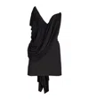 Maticevski Amend Strapless Draped Chiffon Mini Dress In Black