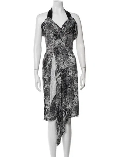 Pre-owned Maticevski Animal Print Midi Length Dress In Multicolor