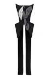 Maticevski Another Fringe-detailed Crepe Top In Black