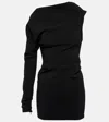 Maticevski Aroma Draped Jersey Minidress In Black
