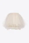 Maticevski Ascend Off-shoulder Tulle Bodice In Neutral