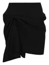 Maticevski Asymmetric Zip-up Mini Skirt In Black