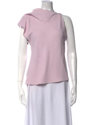 Pre-owned Maticevski Asymmetrical Short Sleeve Top In Pink