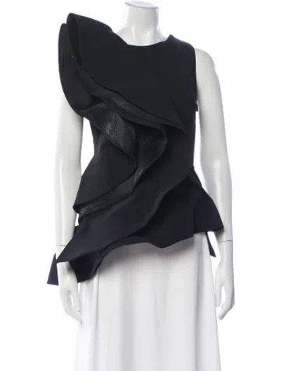 Pre-owned Maticevski Asymmetrical Sleeveless Top In Blue