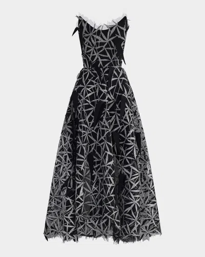 Maticevski Axis Embellished Strapless Fit-&-flare Gown