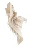 Maticevski Bamboo Fringed Bodice Top In Neutral