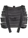 Maticevski Bandeau Harness Mini Skirt In Black