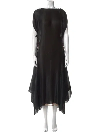 Pre-owned Maticevski Bateau Neckline Long Dress In Black