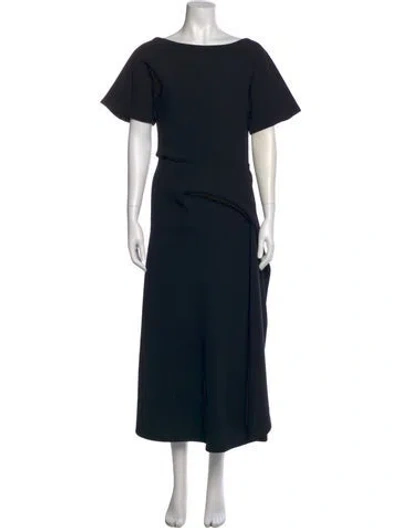 Pre-owned Maticevski Bateau Neckline Long Dress In Black