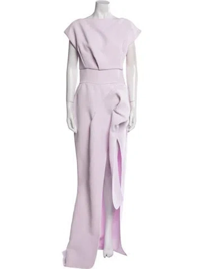 Pre-owned Maticevski Bateau Neckline Long Dress In Purple