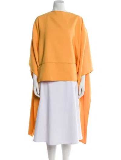 Pre-owned Maticevski Bateau Neckline Long Sleeve Tunic W/ Tags In Yellow