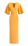 Maticevski Benefit Chiffon Maxi Dress In Orange