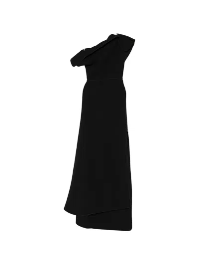 Maticevski Bonded Architectural Gown In Black