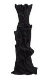 Maticevski Bonita Sculptural Crepe Gown In Black