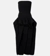 Maticevski Breakout Draped Midi Dress In Black