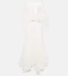 Maticevski Bridal Dhalia Caped Silk Gown In White