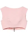 Maticevski Cap-sleeve Cropped Top In Rosa
