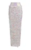 Maticevski Chrysalis Sequined Maxi Skirt In White
