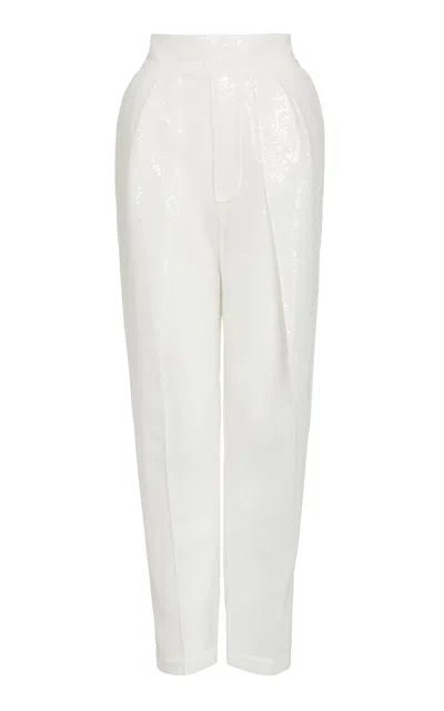Maticevski Confide Sequined Pants In White