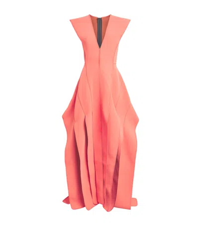 Maticevski Crepe Panelled Acumen Gown In Pink