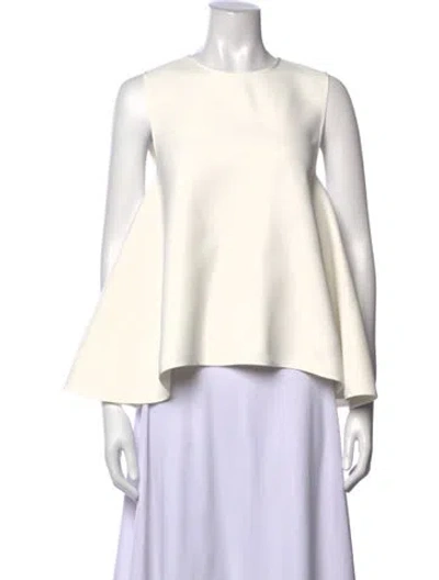 Pre-owned Maticevski Crew Neck Sleeveless Top In White