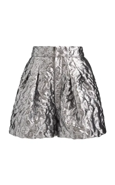 Maticevski Dashing Poplin Shorts In Metallic