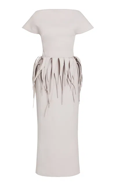 Maticevski Define Midi Dress In Gray