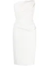 Maticevski Draped Bodice Dress In White