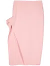 Maticevski Draped-detailing Midi Skirt In Rosa