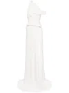 Maticevski Draped One-shoulder Maxi Dress In White
