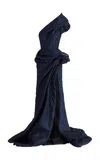 Maticevski Duchesse Satin Contentment Gown In Black