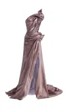 Maticevski Duchesse Satin Contentment Gown In Pink
