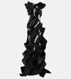 Maticevski Ellipsoid Wave Ruffled Gown In Black