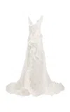 Maticevski Enamour Sculptural Silk-blend Gown In White